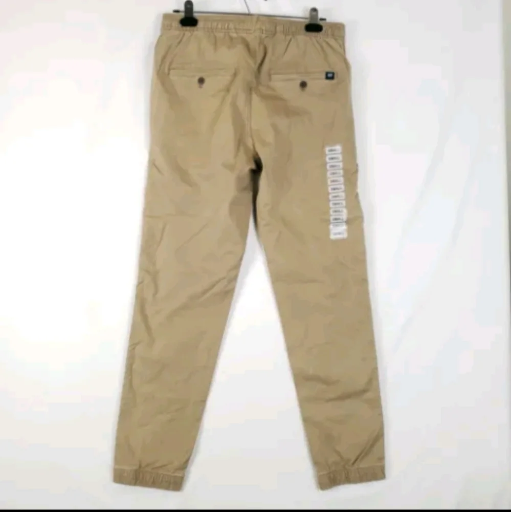 Gap Joggers Pants Elastic Ankle‎ Drawstring Waist Twill Khaki Joggers Pockets XL - Picture 4 of 7